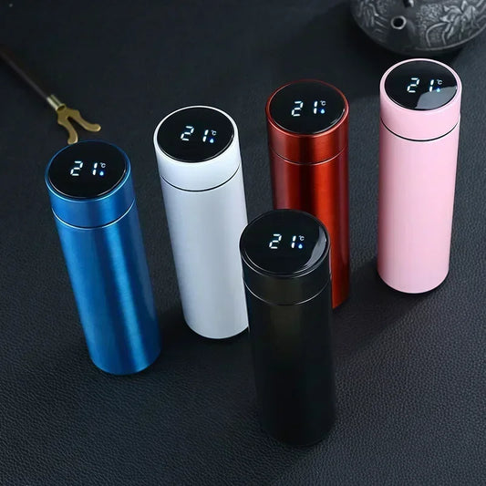 Stainless Steel Thermos Bottle with Digital Temperature Display LED, Vaccum , Sustainable