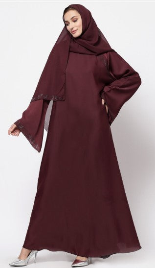 Fashionable Dress - Women - Maroon