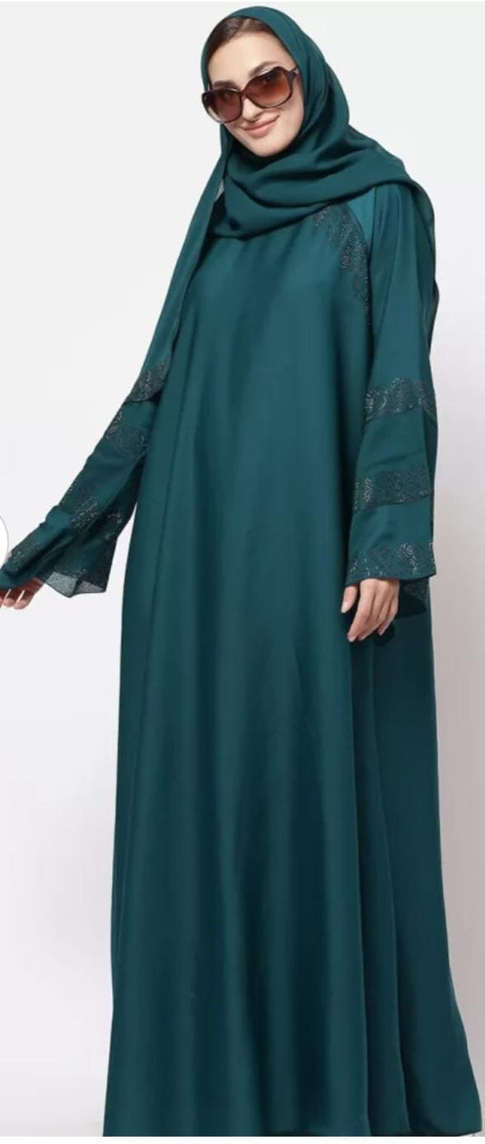 Fashionable Dress - Women - Bluish Green